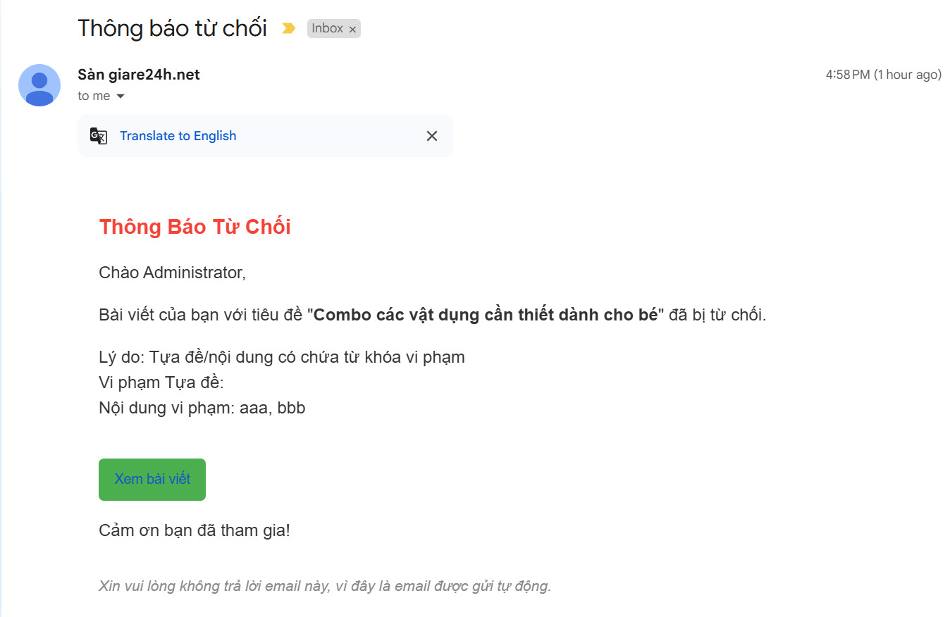 B&agrave;i viết bị từ chối giare24h.net